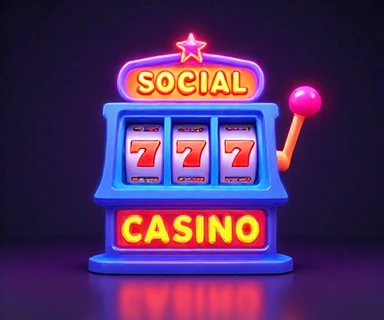 Social casino slot machine game icon